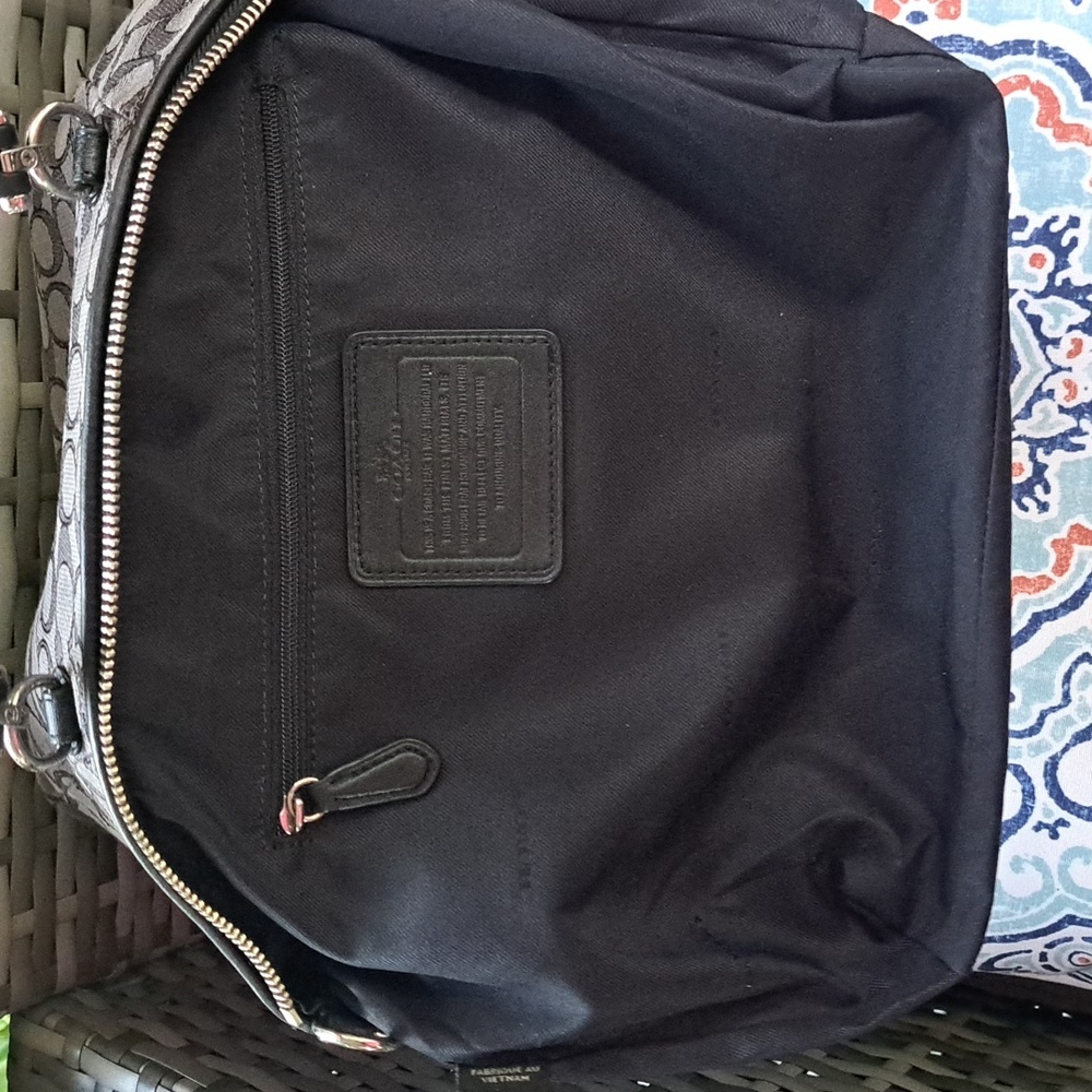 COACH Prairie 36311 Black& Gray "C" Signature, Silver Hardware EC - Picture 10 of 12